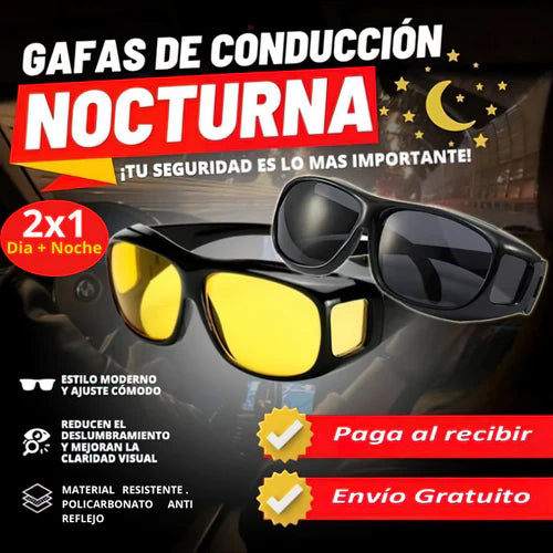 x2 Gafas De Conducción Alta Definición (día y noche)